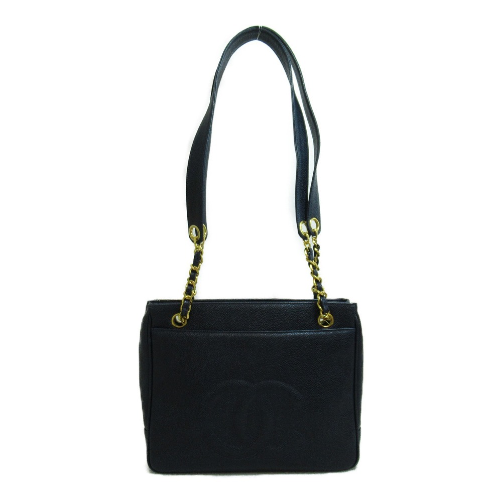 Chanel Chain Shoulder Bag Caviar Skin Navy - Picture 2 of 8